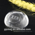 Media bola barato pisapapeles de cristal para la decoración de la oficina o regalos de empresa